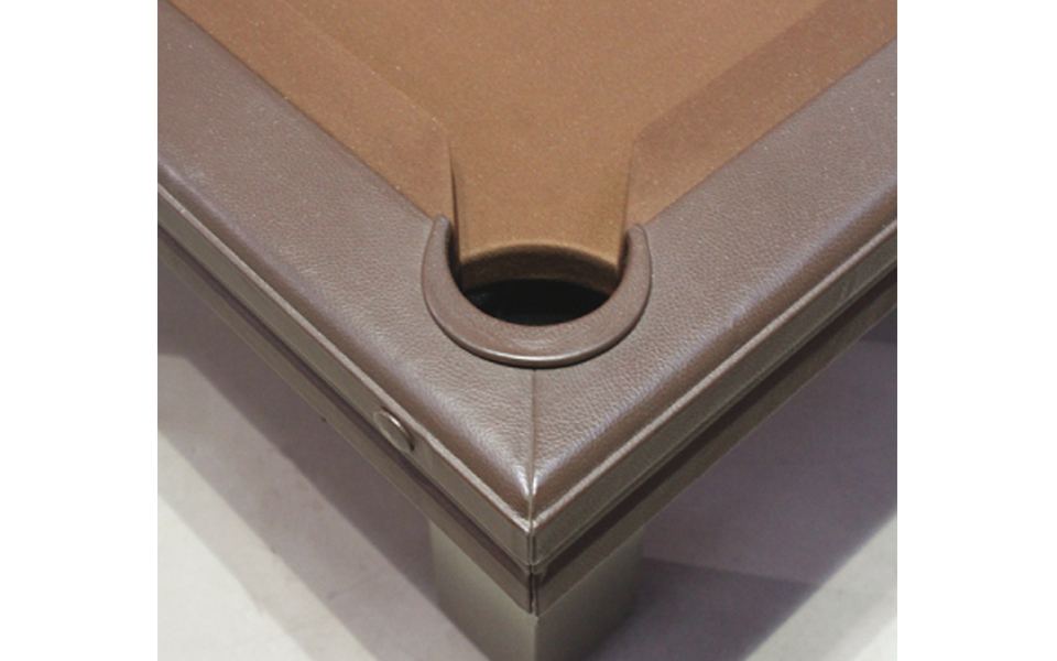 Billiard table Leather brown - pocket - Billards Toulet