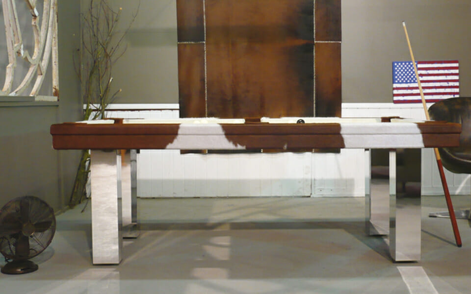 leather billiard table - modern pool table - Billards Toulet
