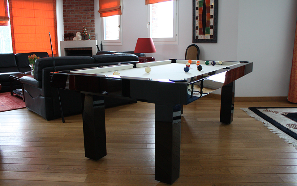 black lacquered pool table Purity - Billards Toulet