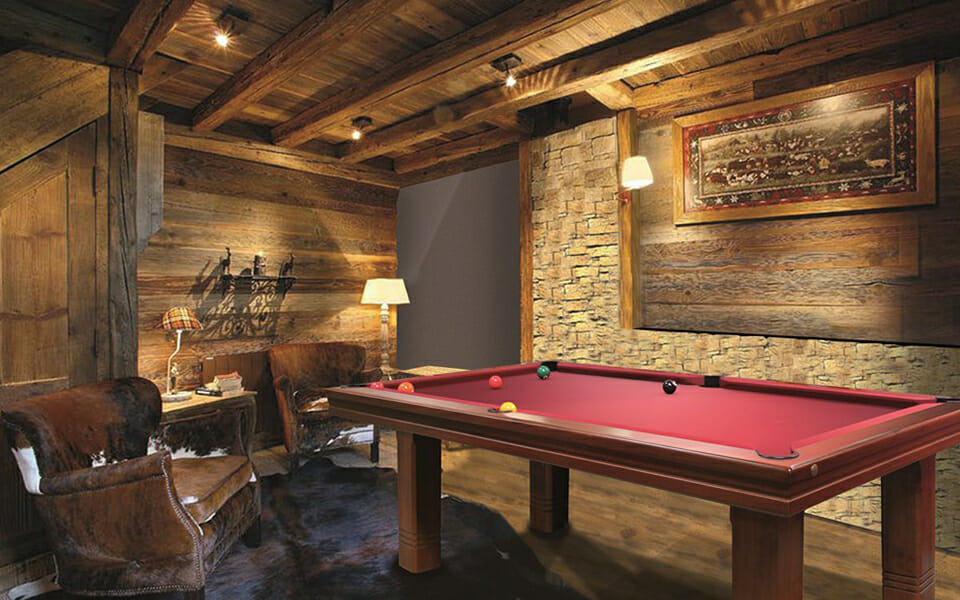 Club Billiard table modern in Wood