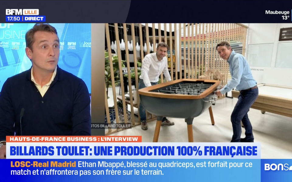 Interview BFM HDF business billard toulet