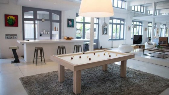 billiard table convertible in table - Oak - white cloth - Purity - Billards Toulet