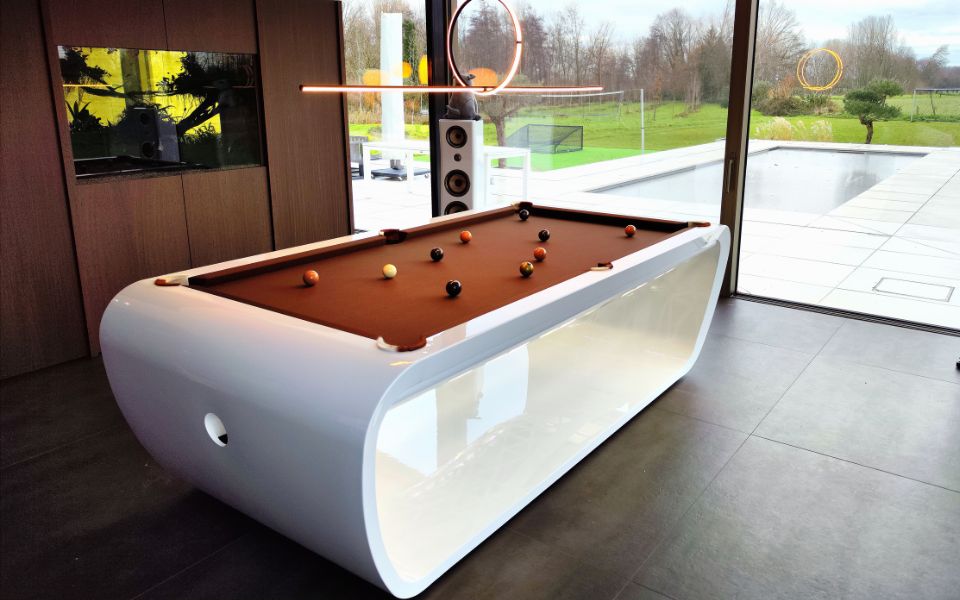 billiard table design white - Blacklight luxury - Billards Toulet