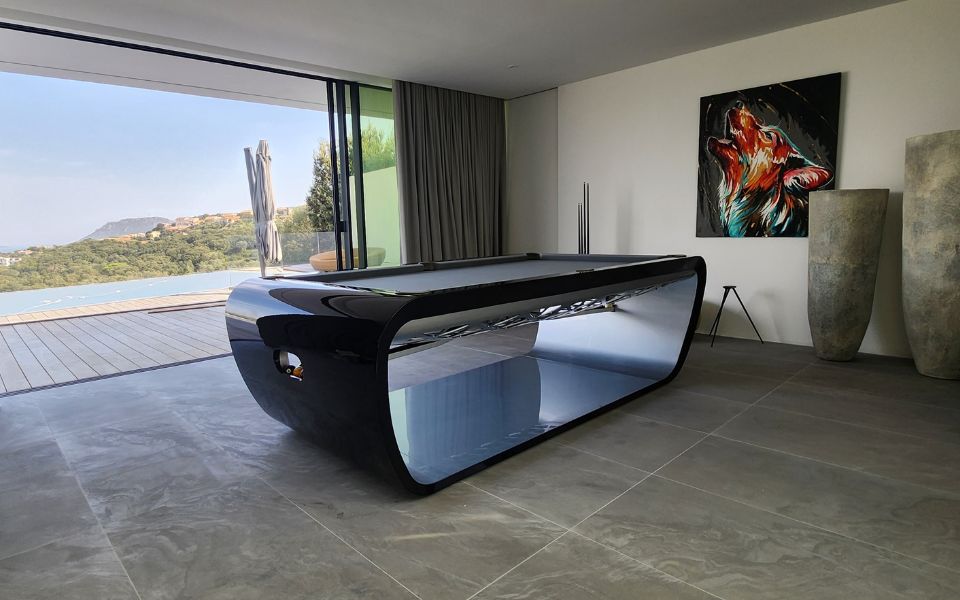 Black billiard table design luxury Blacklight - Made in France - Billards Toulet