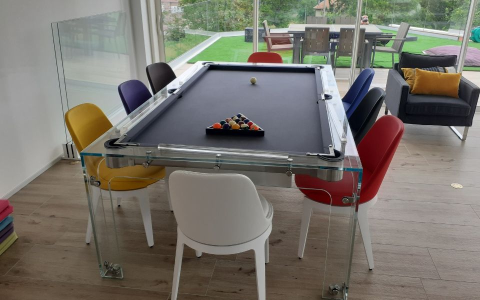 Buy convertible glass billiard table design Carat Light - Billards Toulet