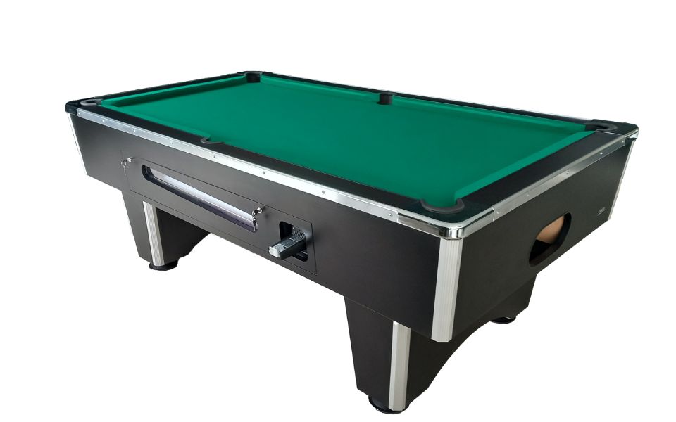 coin operated green black pool table Club Country Toulet