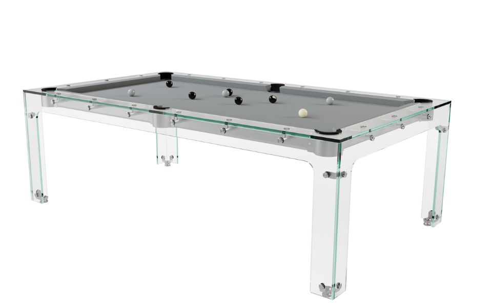 custom glass design pool table Carat Light Toulet