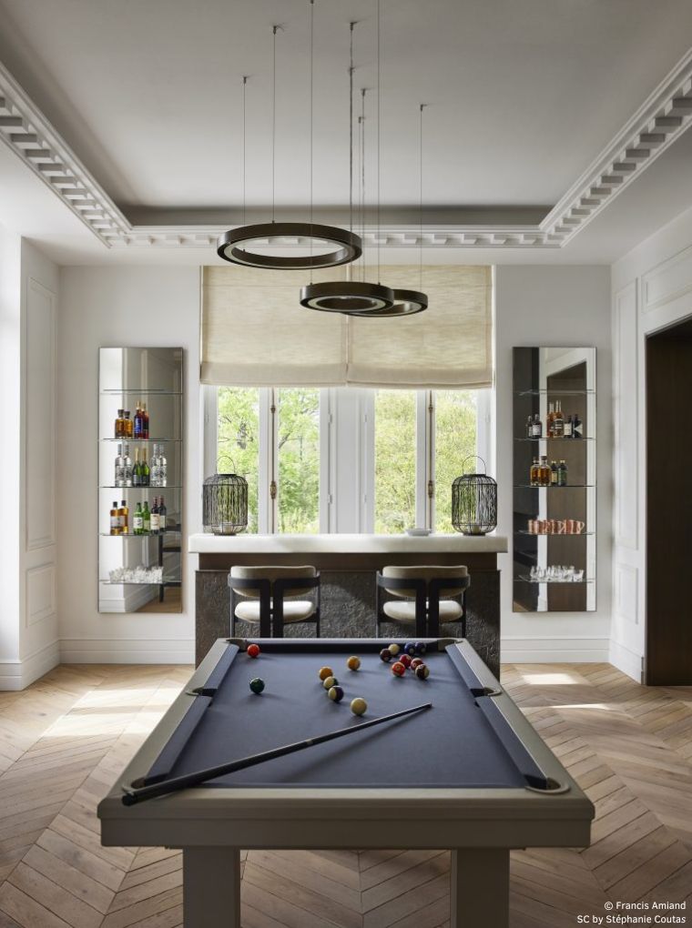 Custom pool table Broadway modern designer Stephanie Coutas - Billards Toulet