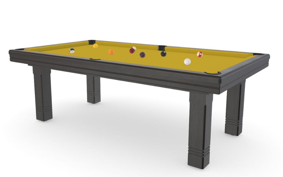 customizable grey yellow cloth pool table Club Toulet
