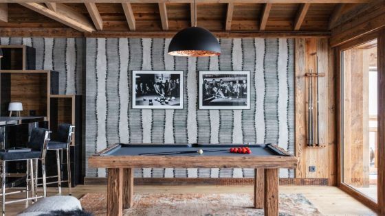 design billiard table wood Megeve cottage luxury - Billards Toulet