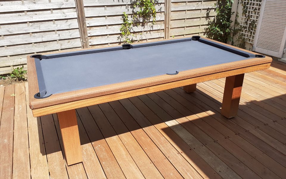 Exterior pool table Teck outdoor wood - Billards Toulet