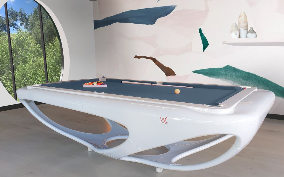 High end billiard table luxury Whitelight blue - Billards Toulet