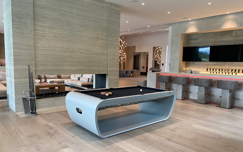 Install luxury pool table designer Los Angeles Blacklight - Toulet
