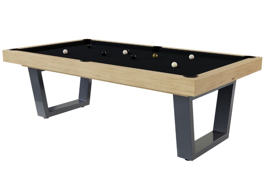 modern iron black wood pool table Toulet