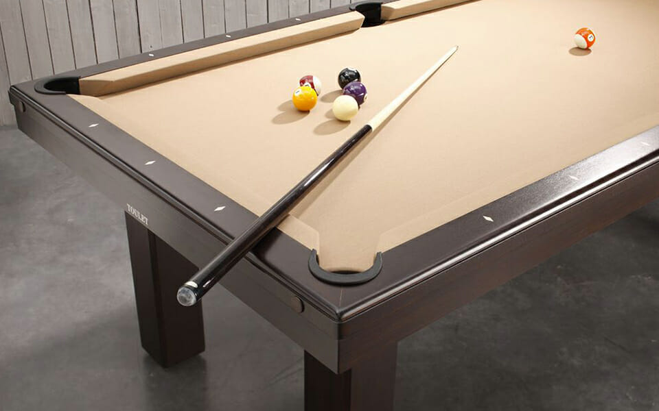 Table convertible billard américain blanc 206.5 x 116.5 x 80 cm