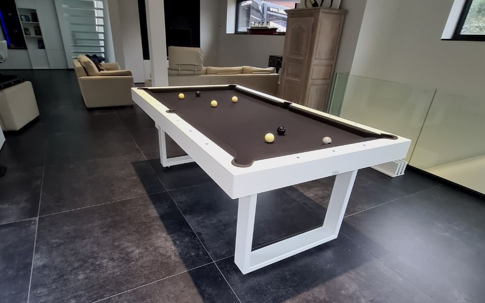 Modern pool table white - Iron - Billards Toulet