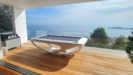 outdoor pool table design terrace Whitelight Made in France - Billards Toulet