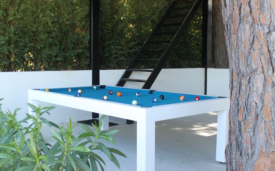 Outdoor pool table white Pearl Kerrock - Billards Toulet