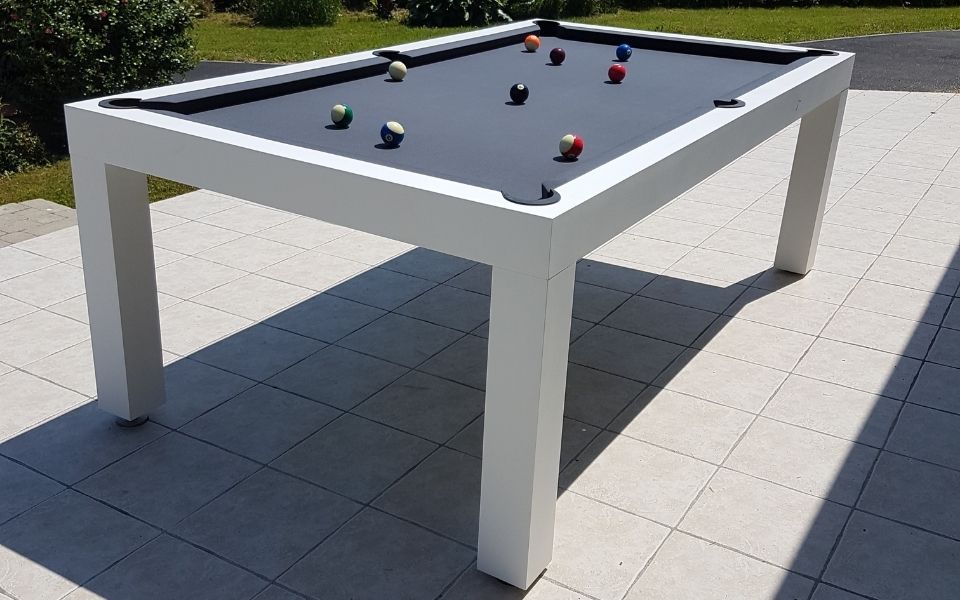 Outdoor pool table white Pearl Kerrock customizable - Billards Toulet