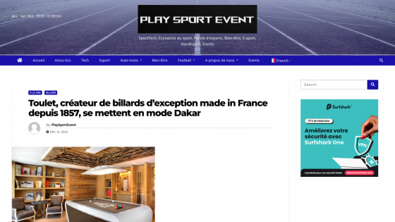 article play sport event billard toulet dakar