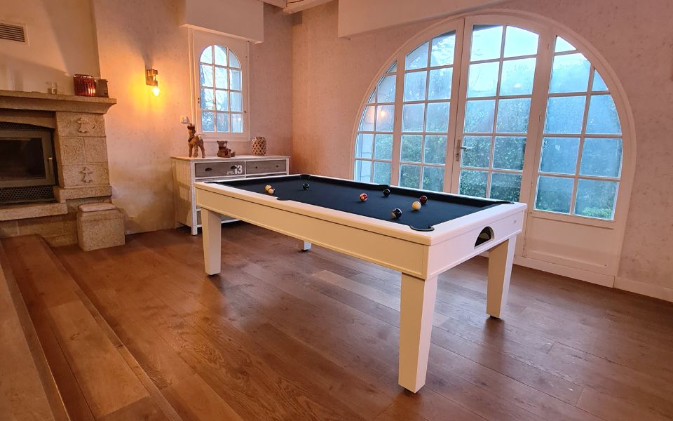 Small pool table white - black cloth - Sweet Home - Billards Toulet