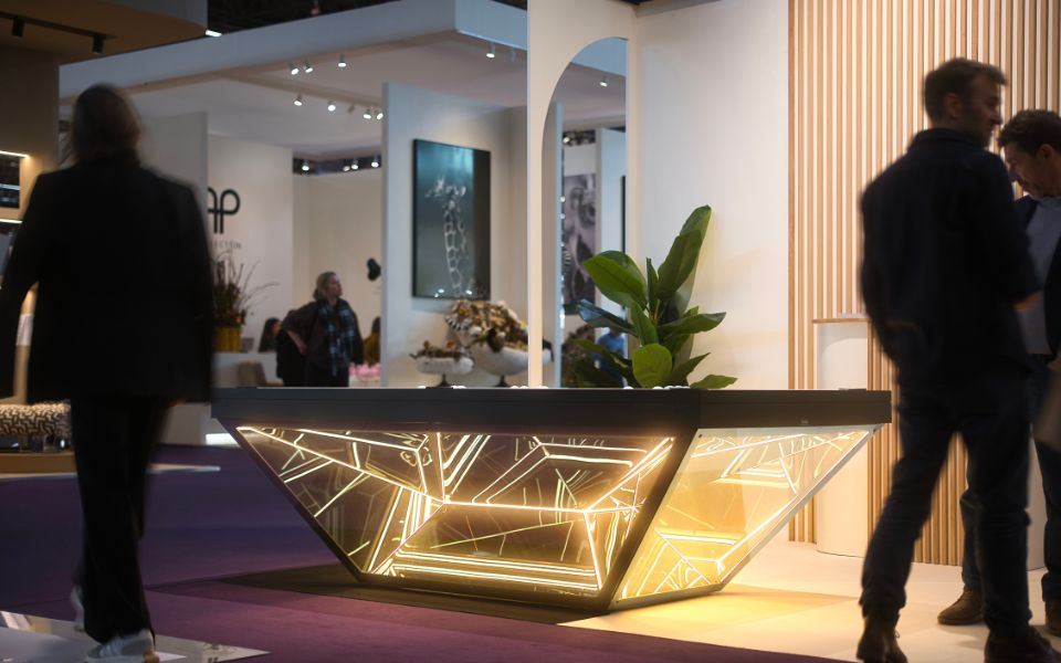 Infini pool table artist Quentin Carnaille Toulet mirror