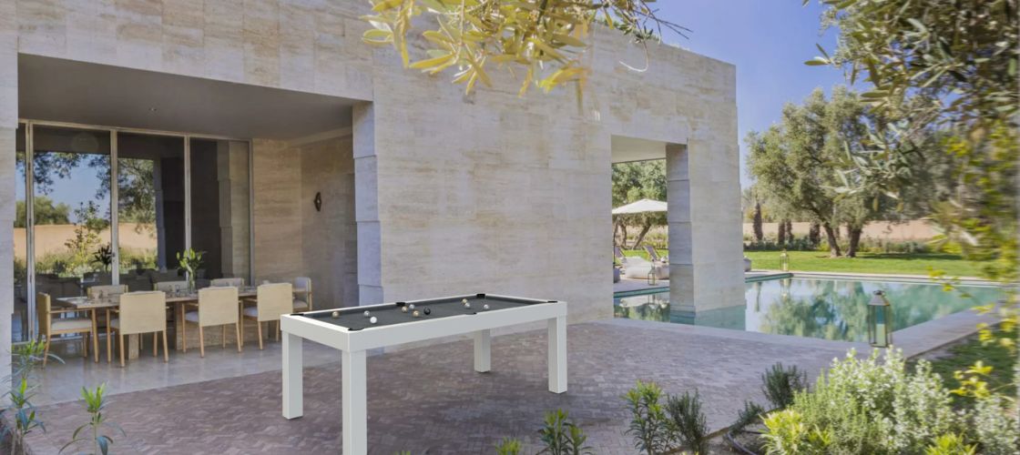 white outdoor billiard table Mercure - Billards Toulet