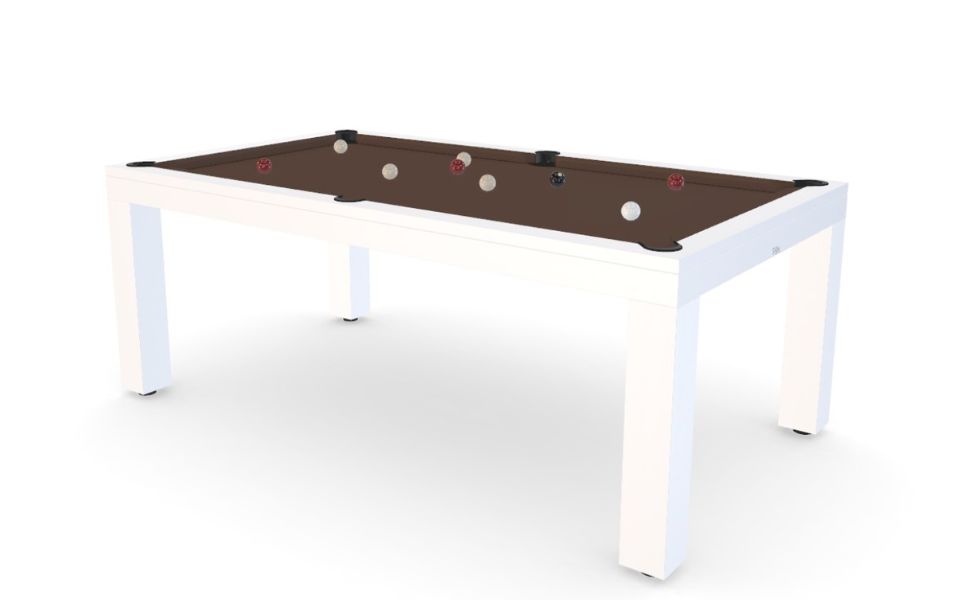 white pool table brown cloth leisure Pearly Toulet