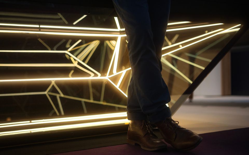 zoom billiard table mirror led artist Infini Quentin Carnaille Toulet